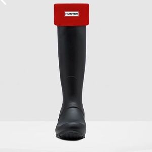 Tall red hunter boot socks